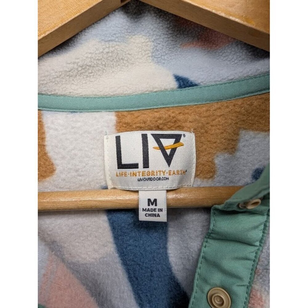 Life Integrity Earth womens sz medium earth tone long sleeve fleece pullover J10 - Picture 2 of 8